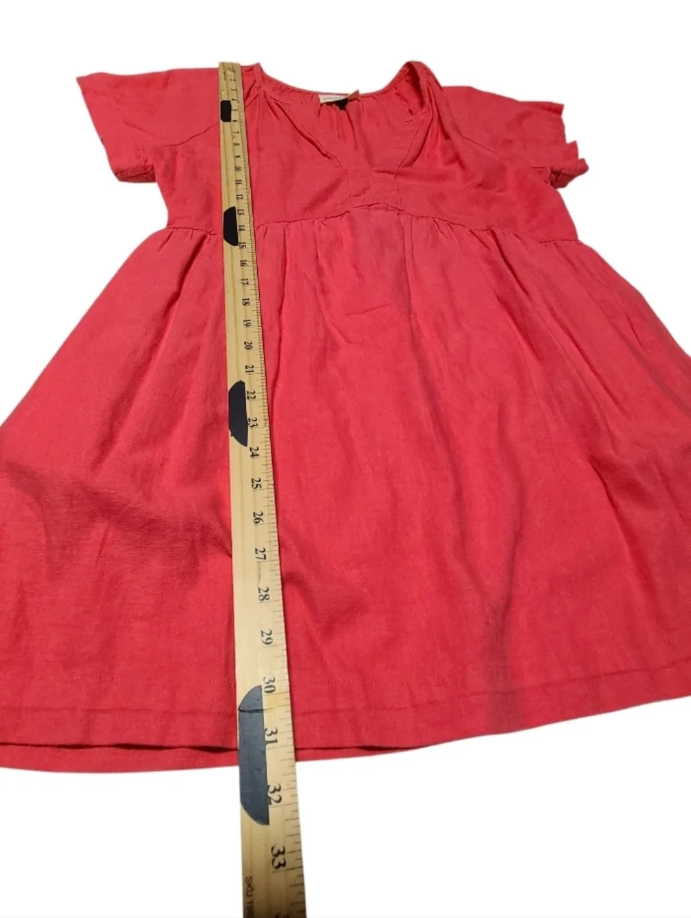 Universal Thread Pink Linen Blend Babydoll Mini Dress W/ POCKETS Small